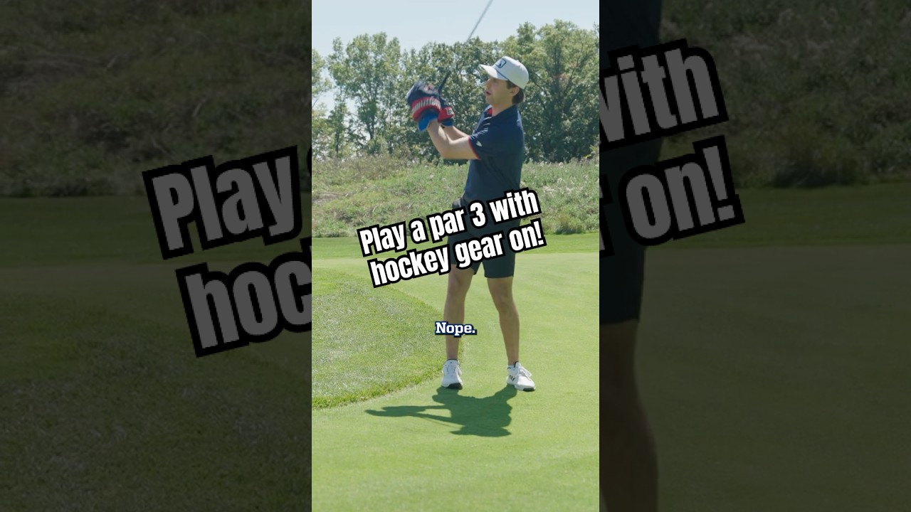 Think You Could Birdie Wearing Hockey Gear?! ⛳️