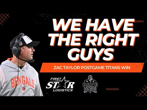 Bengals hc zac taylor postgame win over tennessee titans