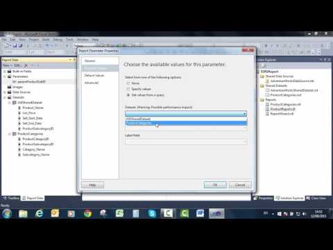 006 Adding drop down list to parameters
