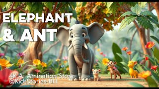 The Elephant and the Ant | English | Moral Story for Kids| 4K AI Animated Story | #kidsstories-bh