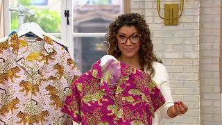Printfresh Cotton Poplin Short Sleeve Notch Collar Pajamas on QVC
