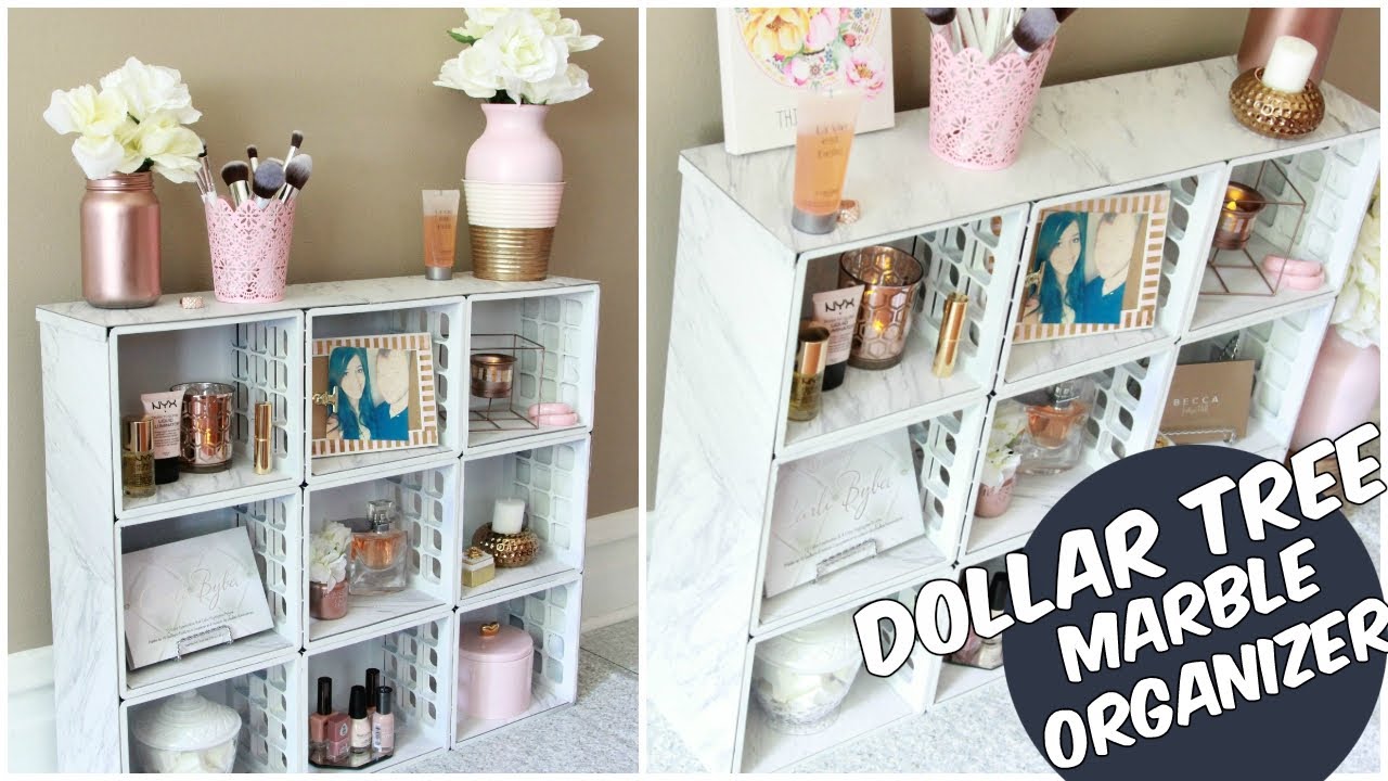 Dollar Tree Inspired Marble Organizer D I Y Tutorial Youtube