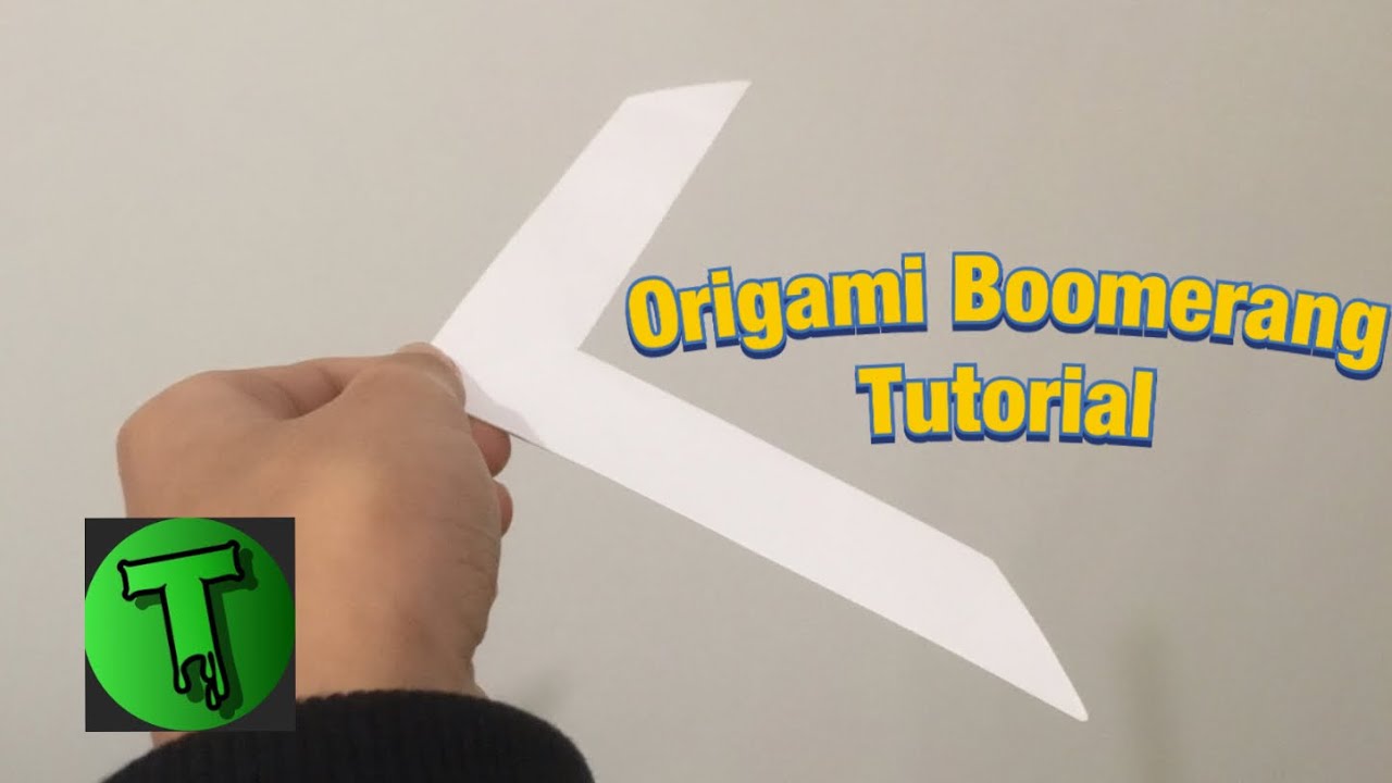 Origami Boomerang Tutorial - YouTube
