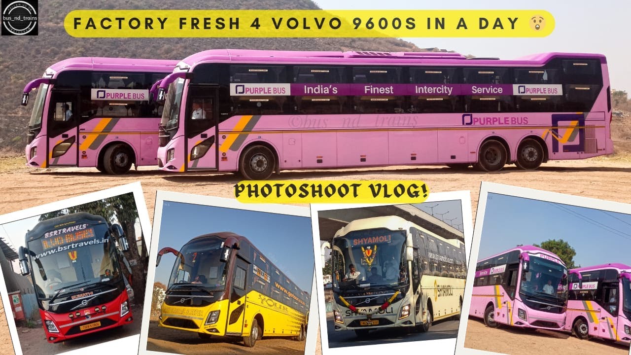 Brand New Volvo 9600 Buses Spotted in Pune | 4K Busspotting & Behind the Scenes | Factory Fresh |