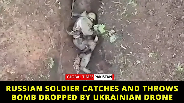 Russian Soldier Catches and Throws Bomb Dropped by Ukrainian Drone | Russia Ukraine Conflict
