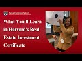 What You'll Learn in Harvard's Real Estate Investment Certificate