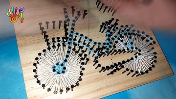 DIY - STRING ART TIME LAPSE / HƯỚNG DẪN LÀM TRANH CHỈ ĐINH XE ĐẠP DỄ THƯƠNG/ BYCICLE STRING ART