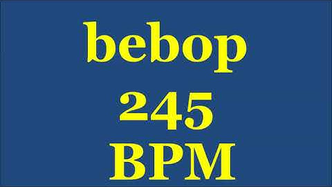 Drum Loops for Practice Bebop 245bpm