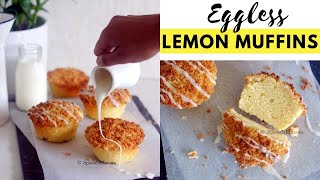 Eggless Lemon Streusel Muffins | Eggless Lemon Muffins