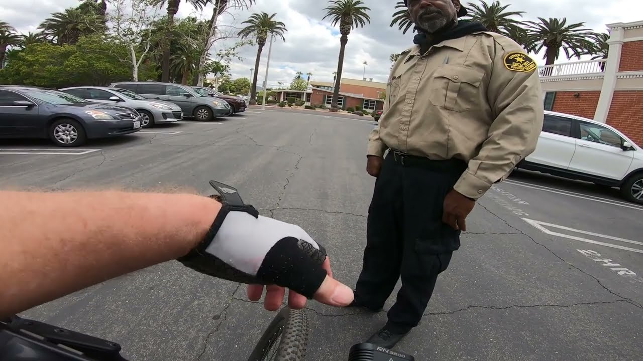Riverside County Security Guard Hassling A Disabled Old Man