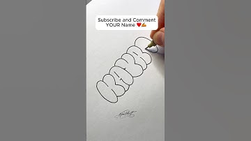 ✍🏻💥HOW TO DRAW BUBBLE LETTERS (Easy Tutorial) #shorts