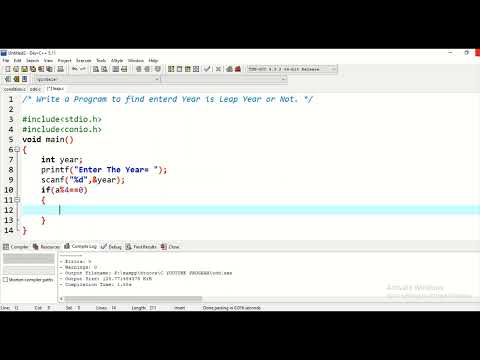 Write a Program to find entered year is leap year or not in C Programming