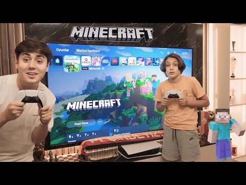 ABİMLE PS 5 DE MİNECRAFT OYNADIK !! (EV YAPMA YARIŞMASI YAPTIK)