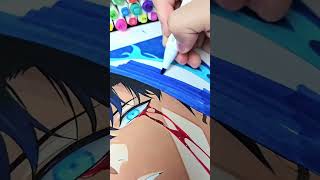 Anime Character With Pencil Colour Painting 😱 #shorts #painting #anime