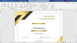 How to auto generate names for your certificates using MS Word and Excel screenshot 4