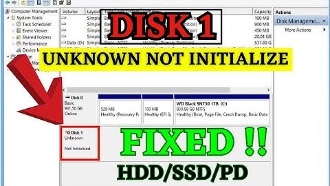 HDD unknown Not initialized in Windows 10 under Different Situations | MBR Rebuild Problem