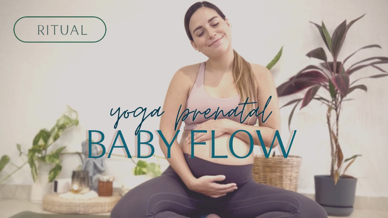 YOGA PRENATAL - BABY FLOW, CLASE COMPLETA 45 MIN - YOGA EN ESPAÑOL - PRINCIPIANTES #embarazo #yoga