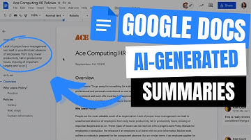Automatic Summaries of your Documents in Google Docs !