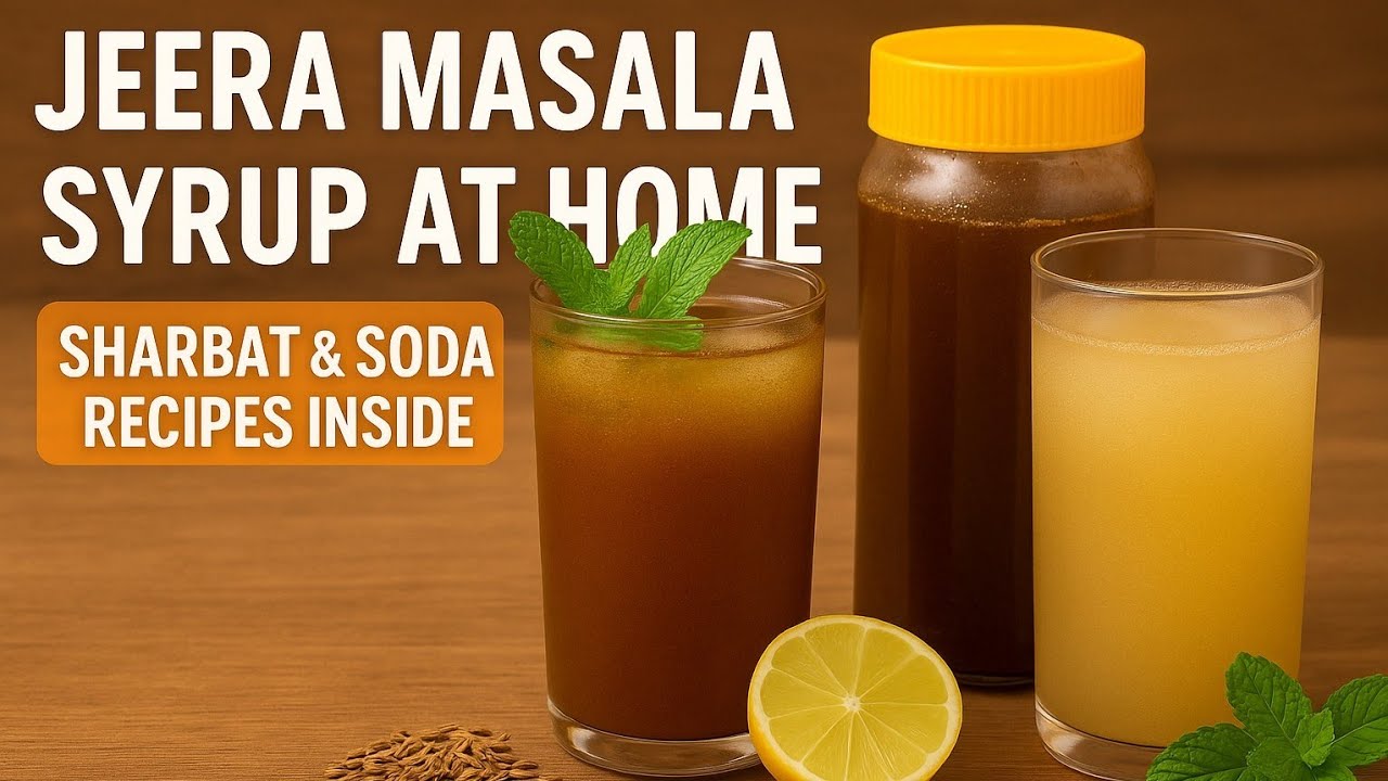 Jeera masala syrup /Jeera masala sharbat/soda/ अब एक मिनट मे बनाए जीरा मसाला शर्बत या सोडा घर पर