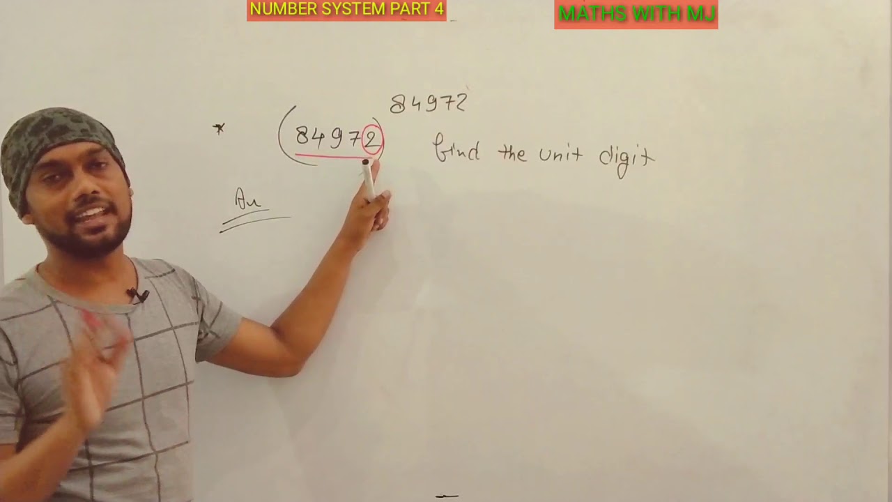DAY4 | UNIT DIGIT WITH POWER | NUMBER SYSTEM PART 4 | MATHS WITH MJ ...