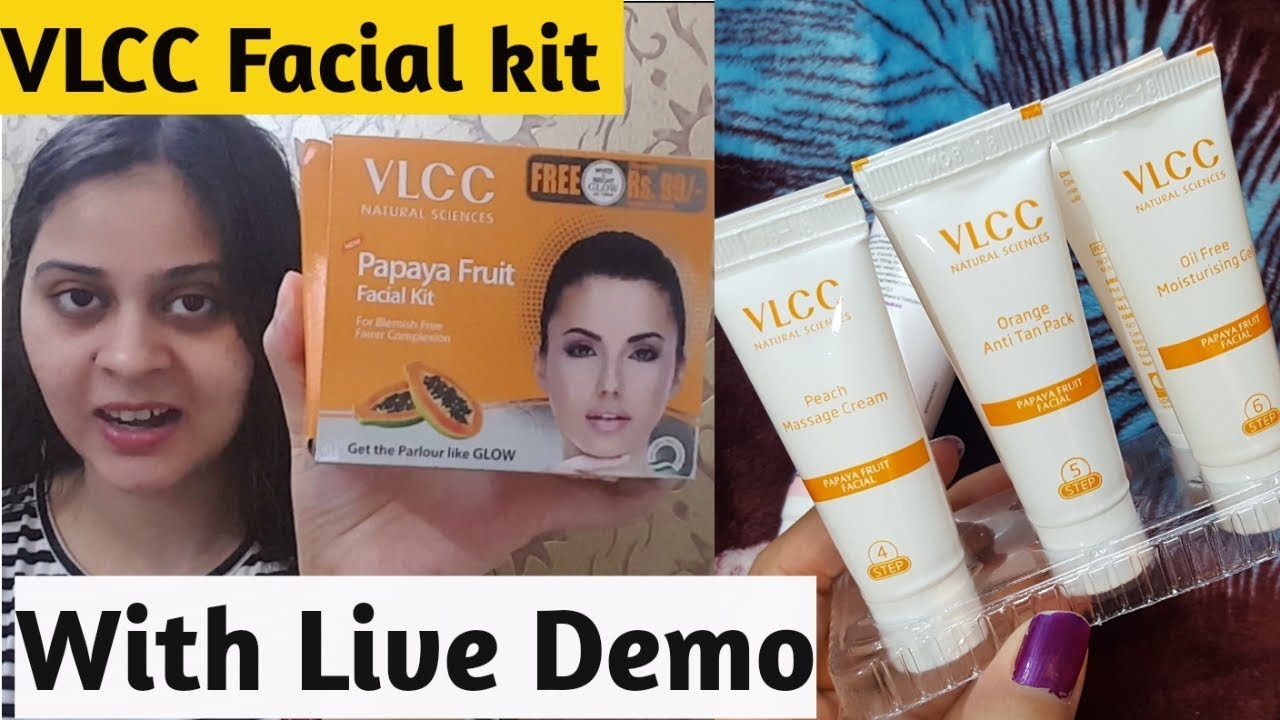 VLCC PAPAYA FACIAL KIT REVIEW WITH LIVE DEMO HINDI VIMPILICIOUS