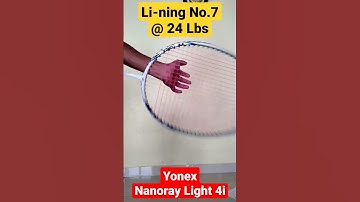Lining no. 7 @ 24 lbs string sound on Yonex nanoray light 4i #shorts #viral #shortvideo