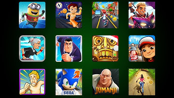 Temple Run 2,Subway Surfers,Blades of Brim,Bus Rush,Agent Da,Minion Rush,Angry Gran Run,Sonic Dash