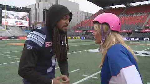 Go To Girl Melissa DiMarco helps the Toronto Argos...