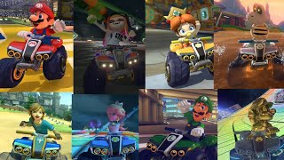 All winning animations on quads Mario kart 8 deluxe, dlc tracks