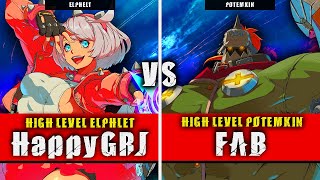 GGST | HappyGRJ (Elphlet) VS FAB (Potemkin) | Guilty Gear Strive High level gameplay