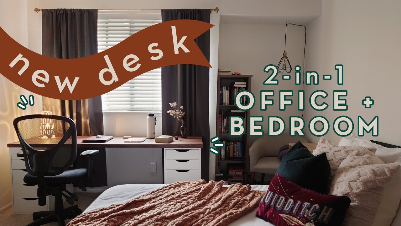 Aesthetic Workspace in Cozy Bedroom (New IKEA Desk), Reading a New Book | Vlog