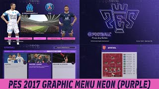 PES 2017 | New Efootball Graphic Menu Neon Effect (Purple)