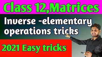 PART-13 || Inverse of a matrix by Elementary operation || Ex 3.4 Q1 to Q18 Ncert class 12 Maths