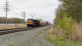 60MPH CSX Intermodal Q017 - Screaming AC Traction Motors ES44AH #3202 & ET44AH #3358 - Mentor Ohio