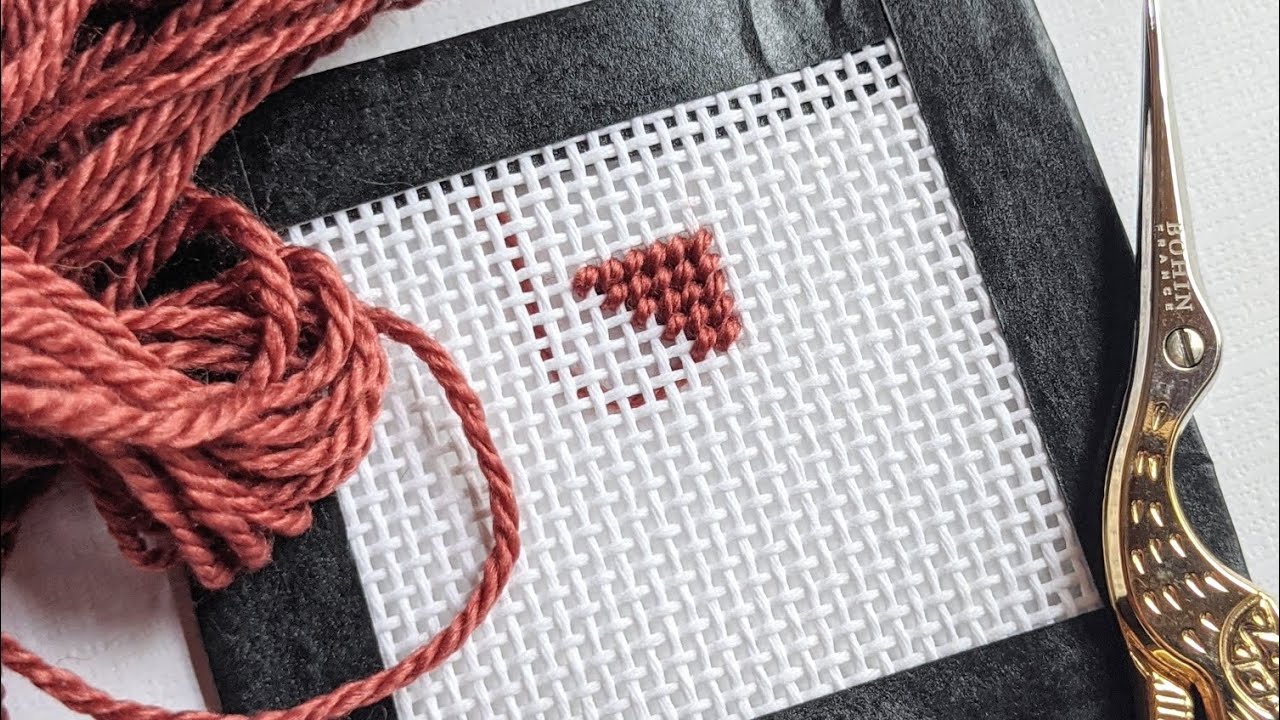 Basketweave Needlepoint Stitch - YouTube