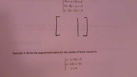 MATH 1113 Section 6.1 Matrix Solutions to Linear Systems Spring 2020
