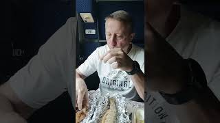 Форель на гриле, жаренный судак. Обед в поезде