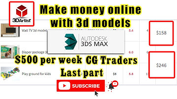 How to make money online | 3D models | Cg traders | 3ds max