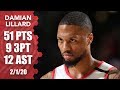 Damian Lillard's tear continues with 51 points for Trail Blazers vs. Jazz | 2019-20 NBA Highlights