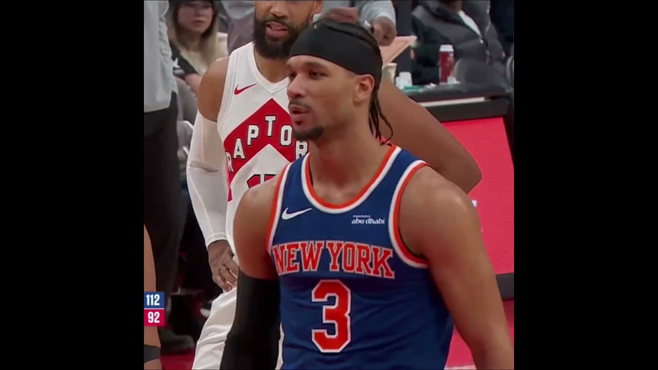 Which Raptor threw a towel at Josh Hart after he shot em up?