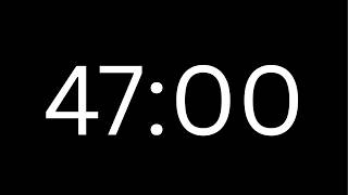 47 Minute Countdown Timer ⏱️ | With Alarm | Clean & Simple | No Distractions