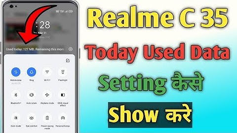 Realme c35 Enable daily data Used | Realme c35 Enable Data Usage Notification Bar