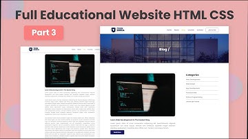 Responsive Blog Portal Website Design With HTML CSS 📚 | Make Educational Website HTML CSS
