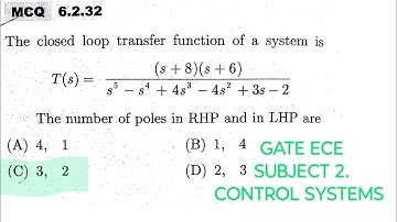 GATE ECE - Subject 2. Control Systems - Problem 11 - Routh Stability Criteria