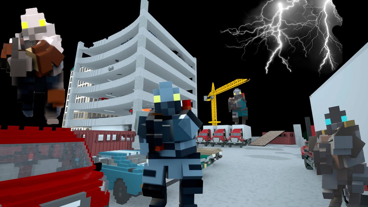 Attack on a guarded parking lot at night Teardown