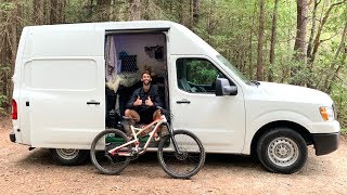 Van Tour | Home Destroyed By Fire, Moves Into Van! (Nissan NV2500 Tiny Home Conversion)