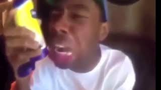 tyler the creator crying and eating mayonags