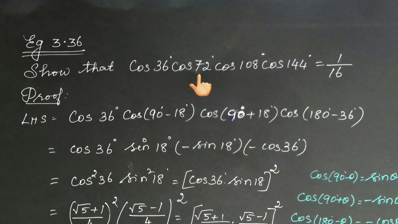 Class 11th maths unit 3 example 3.36 - YouTube