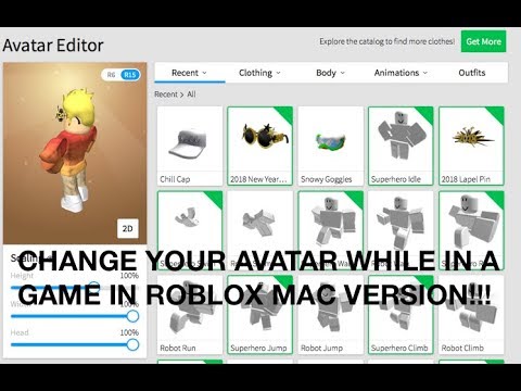 How To Change Your Avatar While In A Game Roblox Mac Version Youtube - roblox customize your avatar