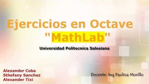 Ejercicios en Octave "Matlab"